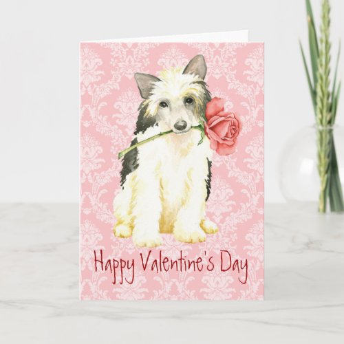 Valentine Rose Powderpuff Holiday Card