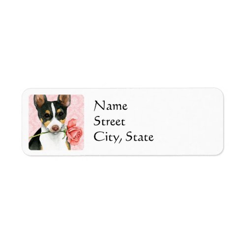 Valentine Rose Rat Terrier Label