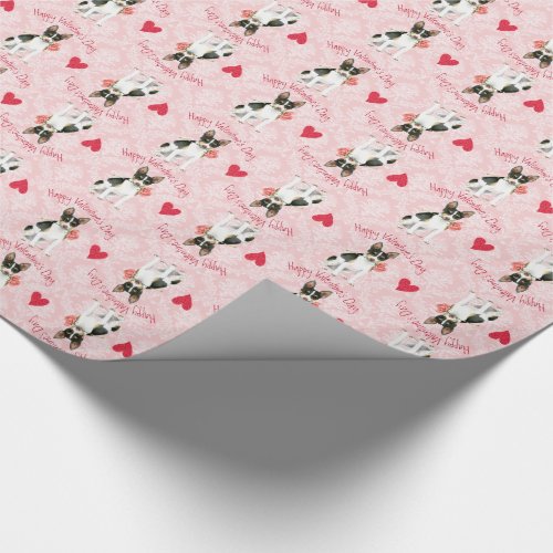 Valentine Rose Rat Terrier Wrapping Paper