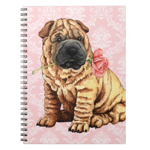 Valentine Rose Shar_Pei Notebook