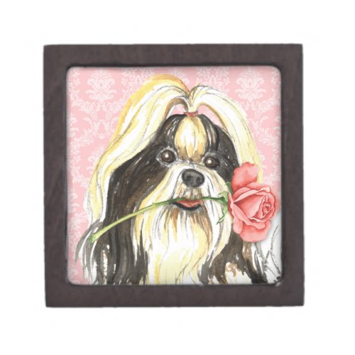 Valentine Rose Shih Tzu Gift Box