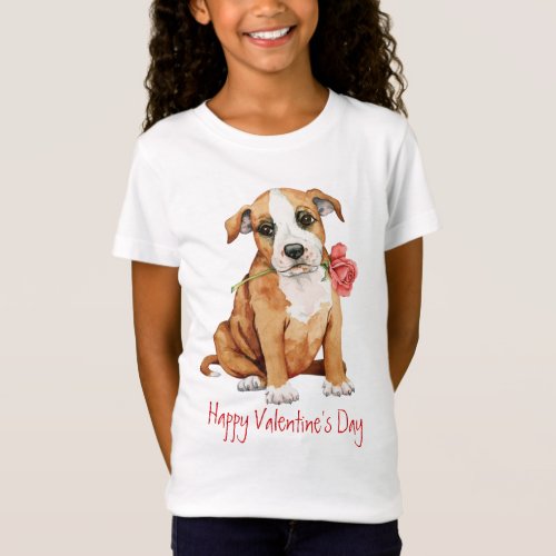 Valentine Rose Stafford T_Shirt