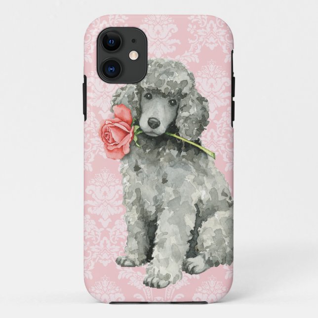 Valentine Rose Standard Poodle Case-Mate iPhone Case (Back)