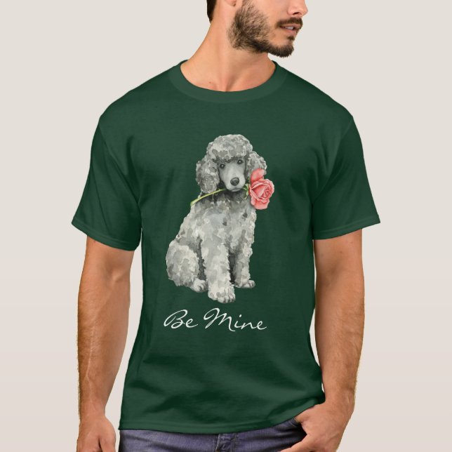 Valentine Rose Standard Poodle T-Shirt (Front)