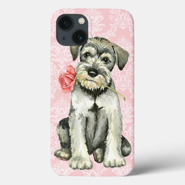 Valentine Rose Standard Schnauzer Case-Mate iPhone Case (Back)