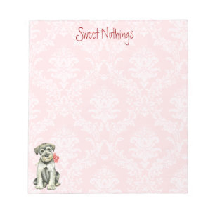 Valentine Rose Standard Schnauzer Notepad