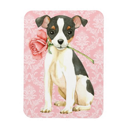 Valentine Rose Toy Fox Terrier Magnet