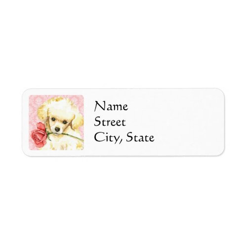 Valentine Rose Toy Poodle Label