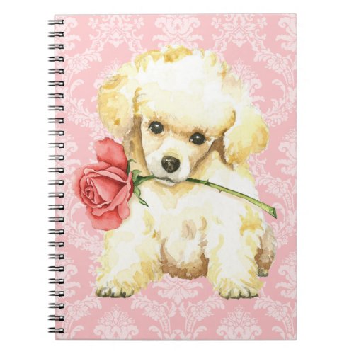 Valentine Rose Toy Poodle Notebook