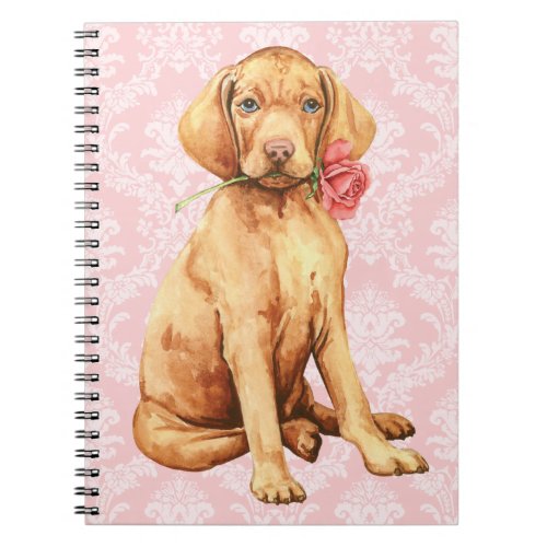 Valentine Rose Vizsla Notebook