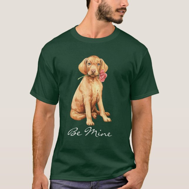 Valentine Rose Vizsla T-Shirt (Front)