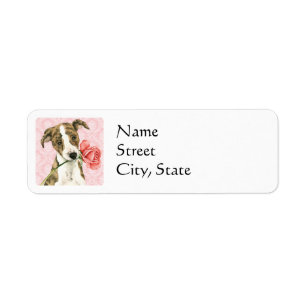 Valentine Rose Whippet Label