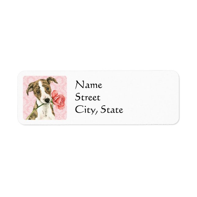 Valentine Rose Whippet Label (Front)