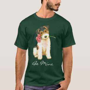 Valentine Rose Wire Fox Terrier T-Shirt