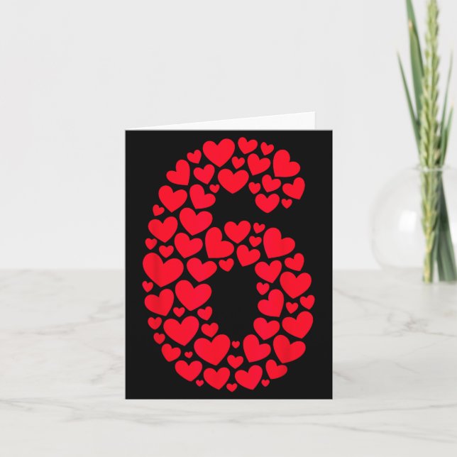Valentine’s Day 67 Filled With Heart Funny Six Sev Card (Front)