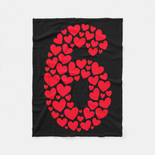 Valentine’s Day 67 Filled With Heart Funny Six Sev Fleece Blanket