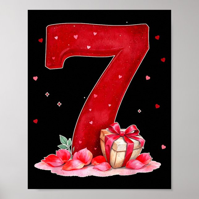 Valentine’s Day 67 Filled With Heart Funny Six Sev Poster (Front)