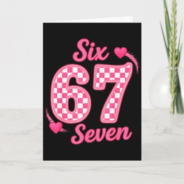 Valentine’s Day 67 Meme Filled With Hearts Funny S Card (Front)