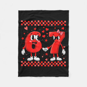 Valentine’s Day 67 Meme Funny Six Seven 6 7 Valent Fleece Blanket