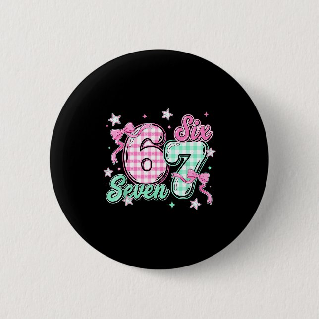 Valentine’s Day 67 Meme Happy Valentines Day Funny Button (Front)
