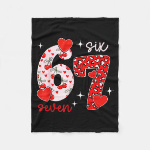 Valentine’s Day 67 Meme Happy Valentines Day Funny Fleece Blanket