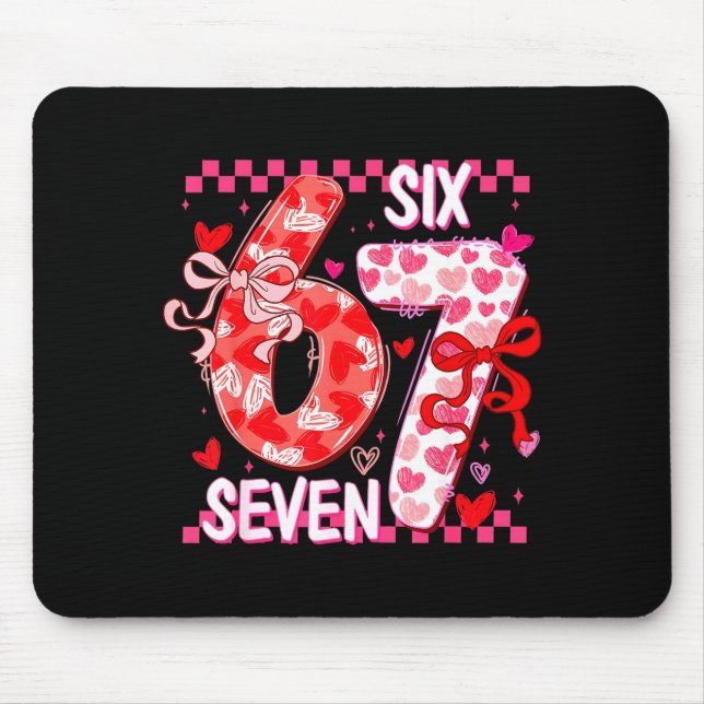 Valentine’s Day 67 Meme Happy Valentines Day Funny Mouse Pad (Front)