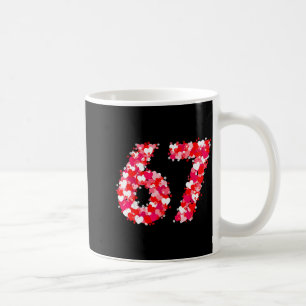 Valentine’s Day 67 Meme With Hearts Funny Six Seve Coffee Mug