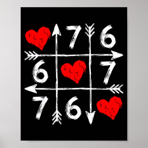 Valentine’s Day 67 Six Seven Meme Love 6 7 Heart C Poster