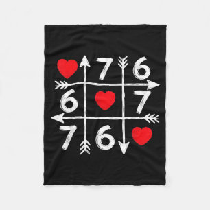 Valentine’s Day 67 Six Seven Meme Love Heart Coupl Fleece Blanket