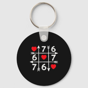 Valentine’s Day 67 Six Seven Meme Love Heart Coupl Keychain