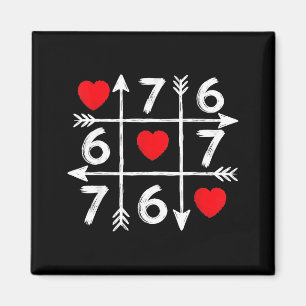 Valentine’s Day 67 Six Seven Meme Love Heart Coupl Magnet