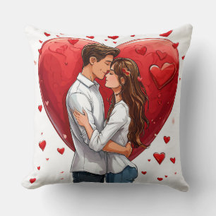 Valentine’s Day art Throw Pillow