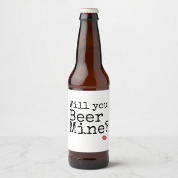 Valentine’s Day Beer Labels Gift For Him by MoeWampum at Zazzle