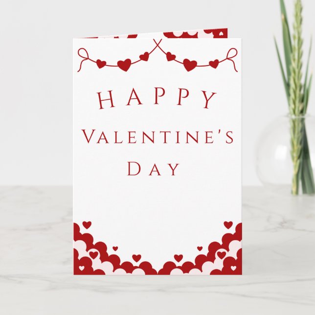 Valentine’s Day Card, Romantic Holiday Greeting Card (Front)