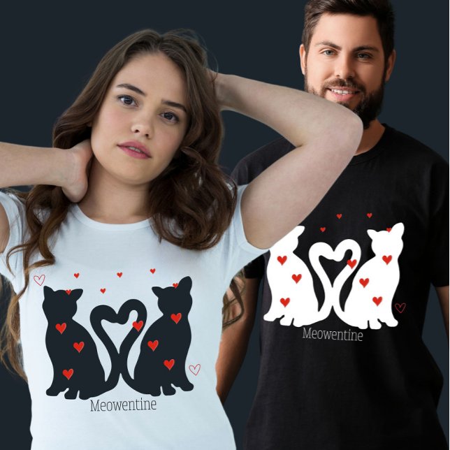 Valentine’s Day Cat lovers Meowentine Unisex T-Shirt (Creator Uploaded)