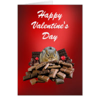 Valentine’s Day Chocolate Chipmunk Card