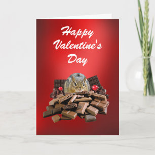 Valentine’s Day Chocolate Chipmunk Holiday Card