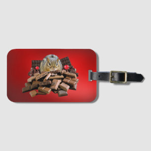 Valentine’s Day Chocolate Chipmunk Luggage Tag