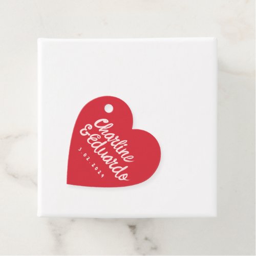 Valentines Day Couple Custom Heart  Favor Tags