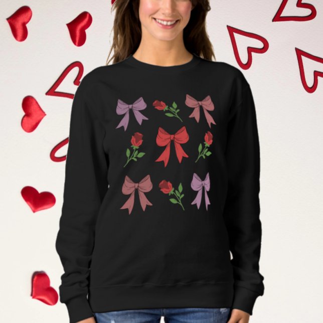 Valentine’s Day Cute Red & Pink Bows Sweatshirt (Creator Uploaded)