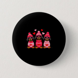 Valentine’s Day Dog Cute Dachshund Dogs For Dog Mo Button