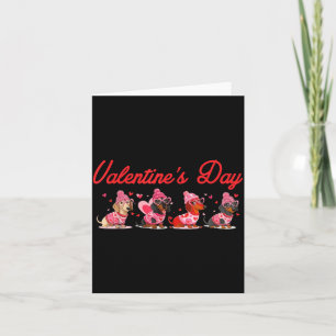Valentine’s Day Dog Cute Dachshund Dogs For Dog Mo Card