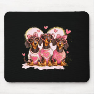 Valentine’s Day Dog Cute Dachshund Dogs For Dog Mo Mouse Pad