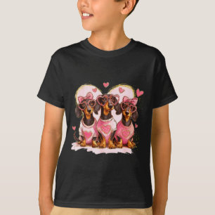 Valentine’s Day Dog Cute Dachshund Dogs For Dog Mo T-Shirt
