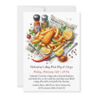 Valentine’s Day Fish Fry & Chips Invitation