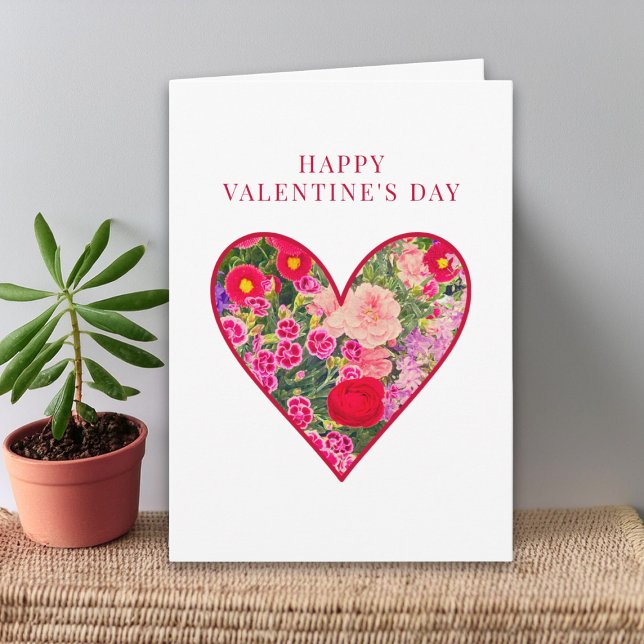Valentine’s Day for Boyfriend - Floral Heart Love Card (Creator Uploaded)