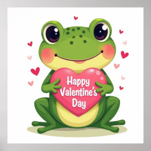 Valentine´s day frog poster