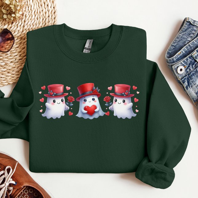 Valentine’s Day ghost shirt, boo Valentine's gift Sweatshirt (Creator Uploaded)
