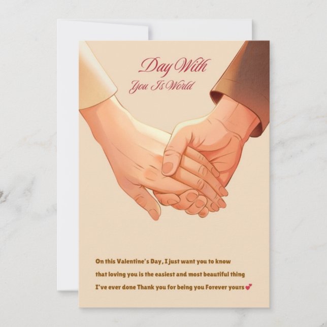 Valentine’s Day Gift For Him Holiday Card (Front)