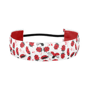 Valentine’s Day headband Love bugs red & white